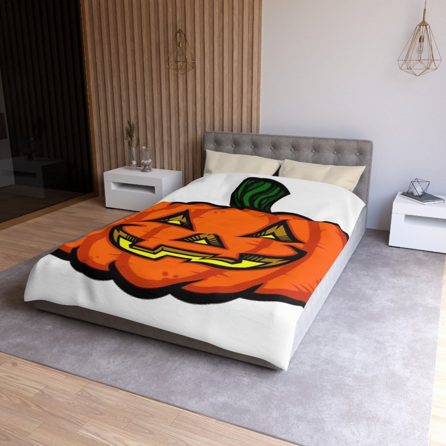 Microfiber Duvet Cover Halloween Jack-O-Lantern