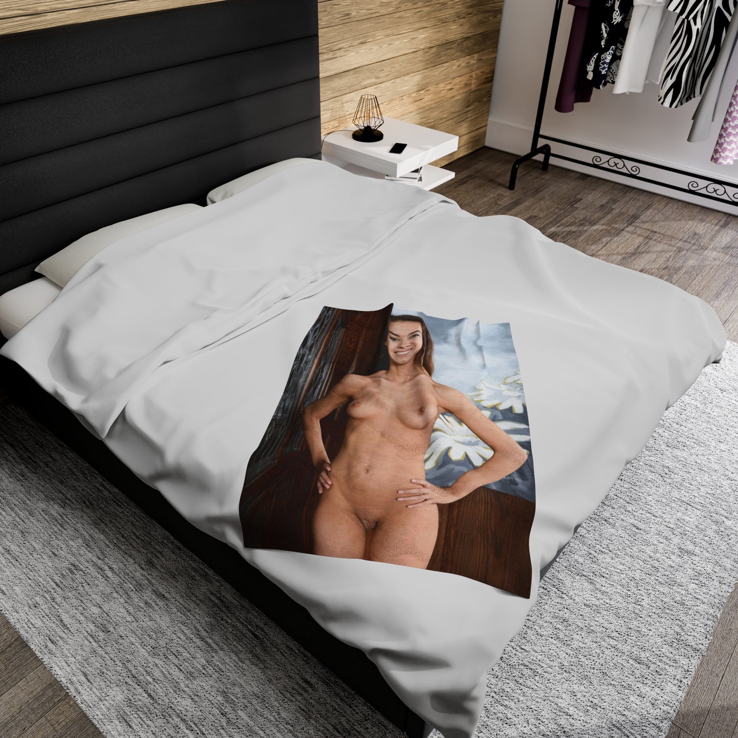 Velveteen Plush Blanket Charity Crawford Nude