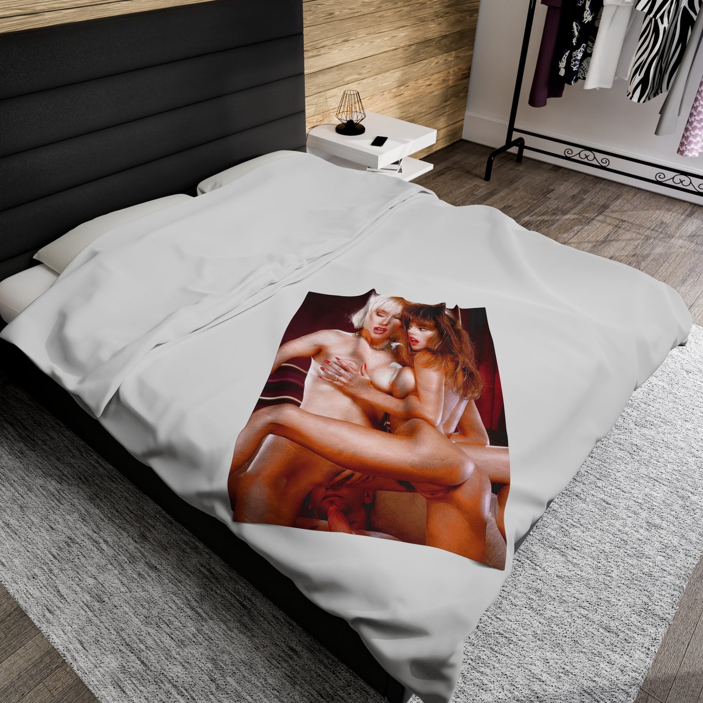Velveteen Plush Blanket Racquel Darrian Nude