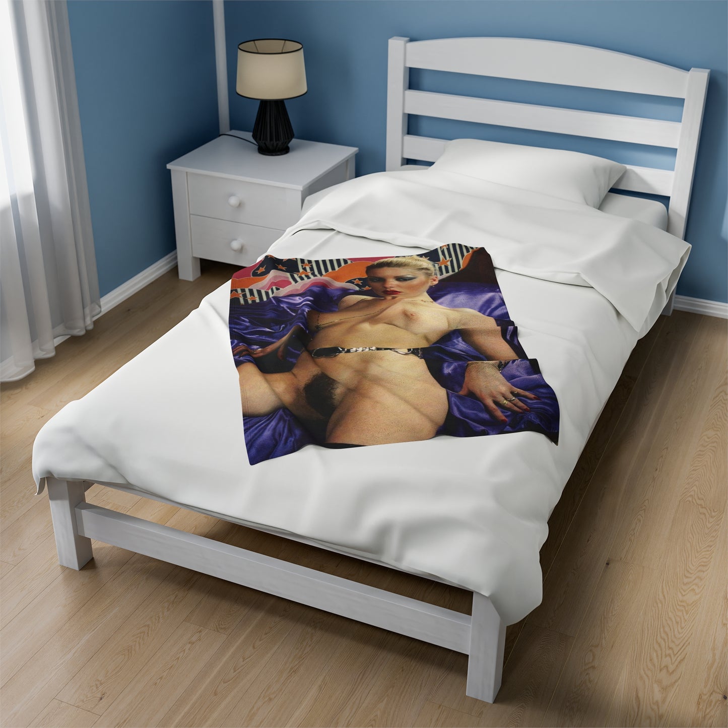 Velveteen Plush Blanket Retro French Porn Star Marilyn Jess