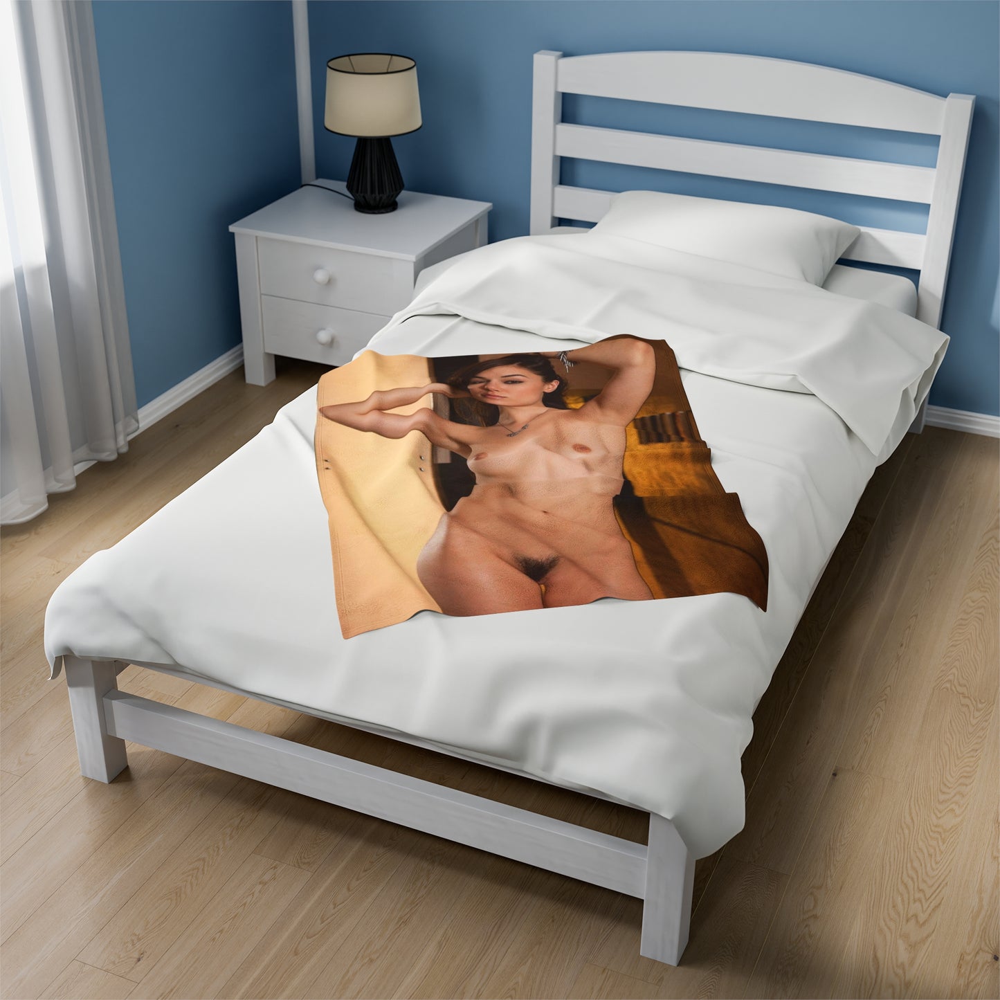 Velveteen Plush Blanket Adult Star Sasha Grey Nude