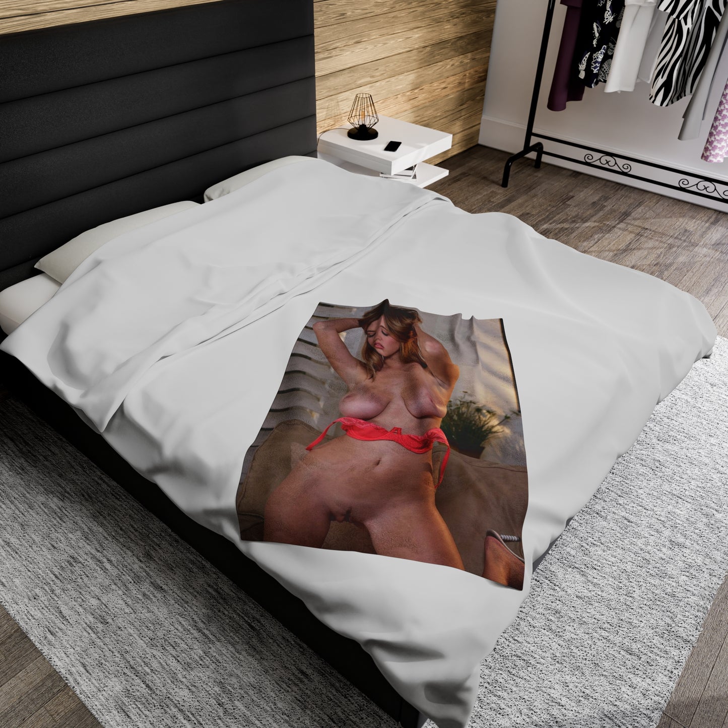 Velveteen Plush Blanket Adult Star Shay Laren Nude