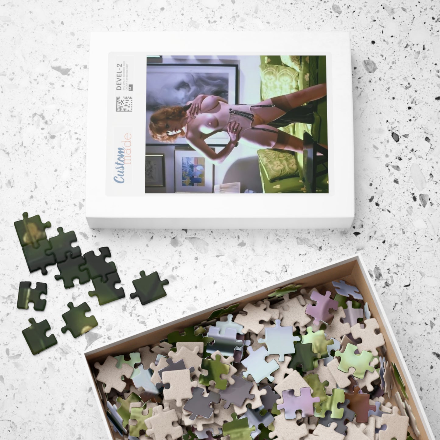 Puzzle (110, 252, 500, 1014-piece) Retro Porn Star Lisa De Leeuw Nude
