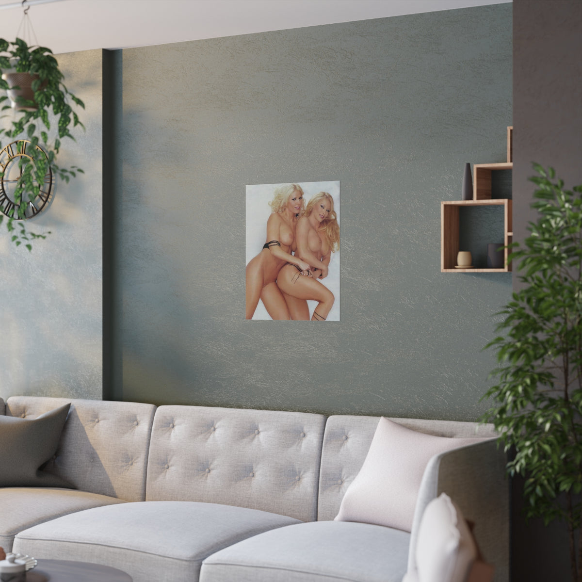 Satin Posters (210gsm) Torrie Wilson and Sable Nude