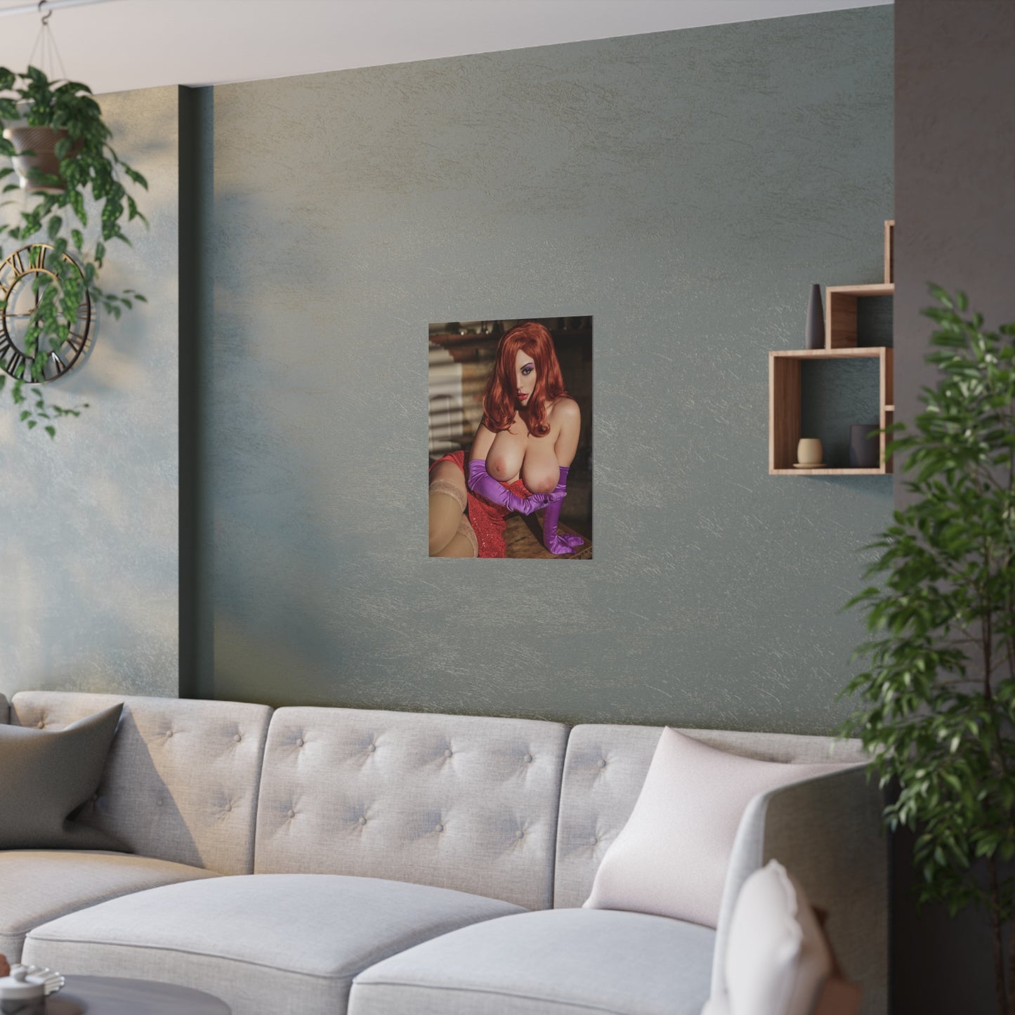 Satin Posters (210gsm) Jessica Rabbit (Blondie Fesser) Nude #2