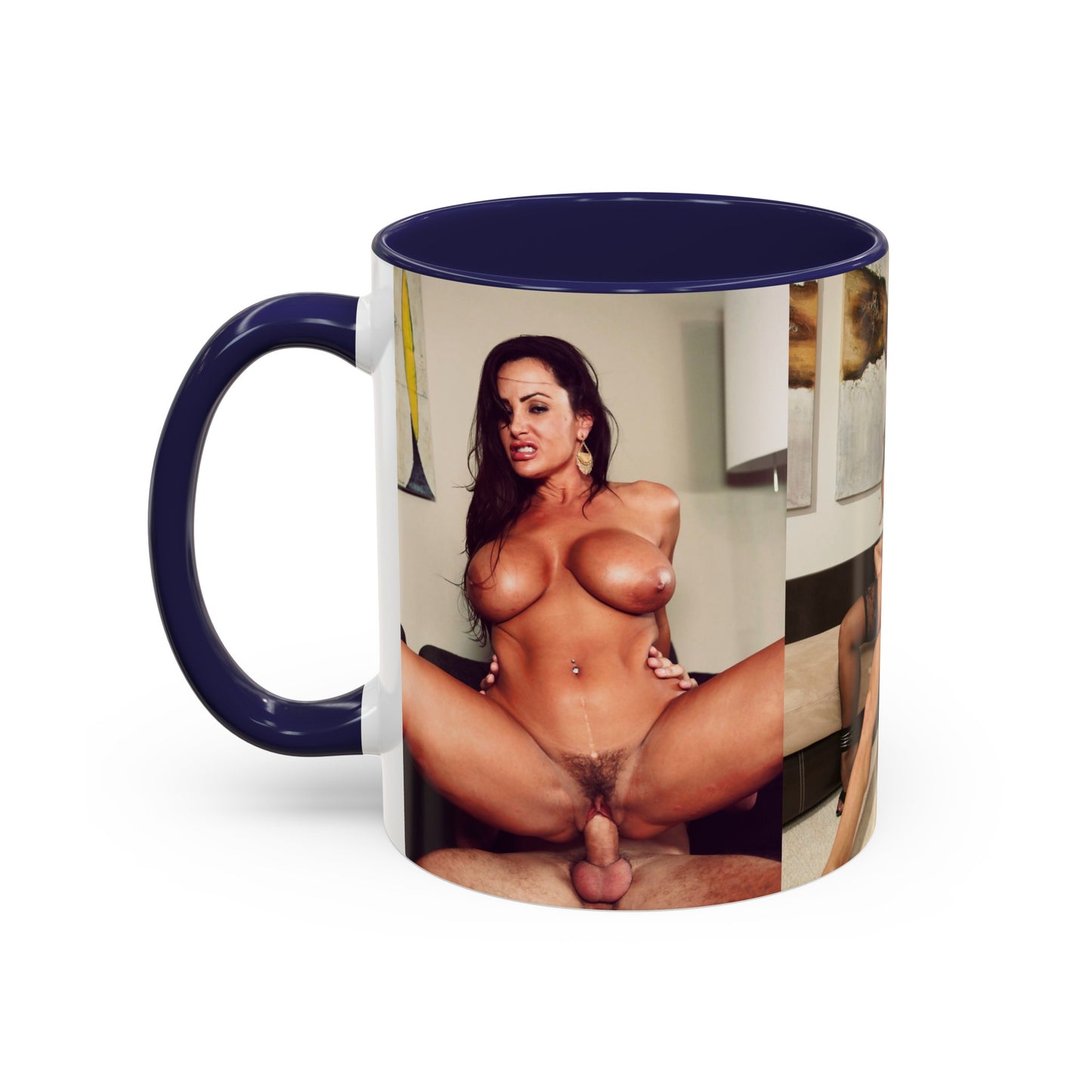 Accent Coffee Mug (11, 15oz) Hardcore Porno Porn Star Scene Lisa Ann Fucking