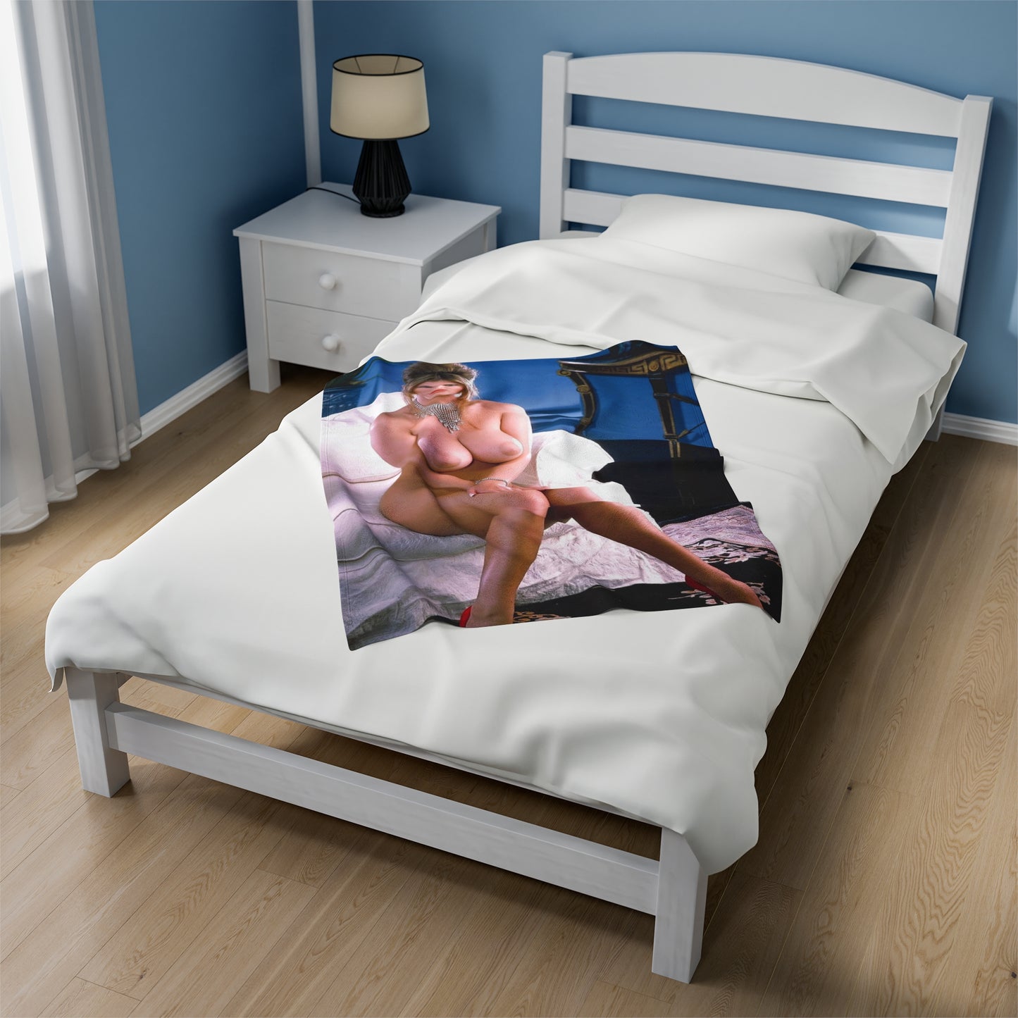 Velveteen Plush Blanket Retro Pornstar Celeste Nude