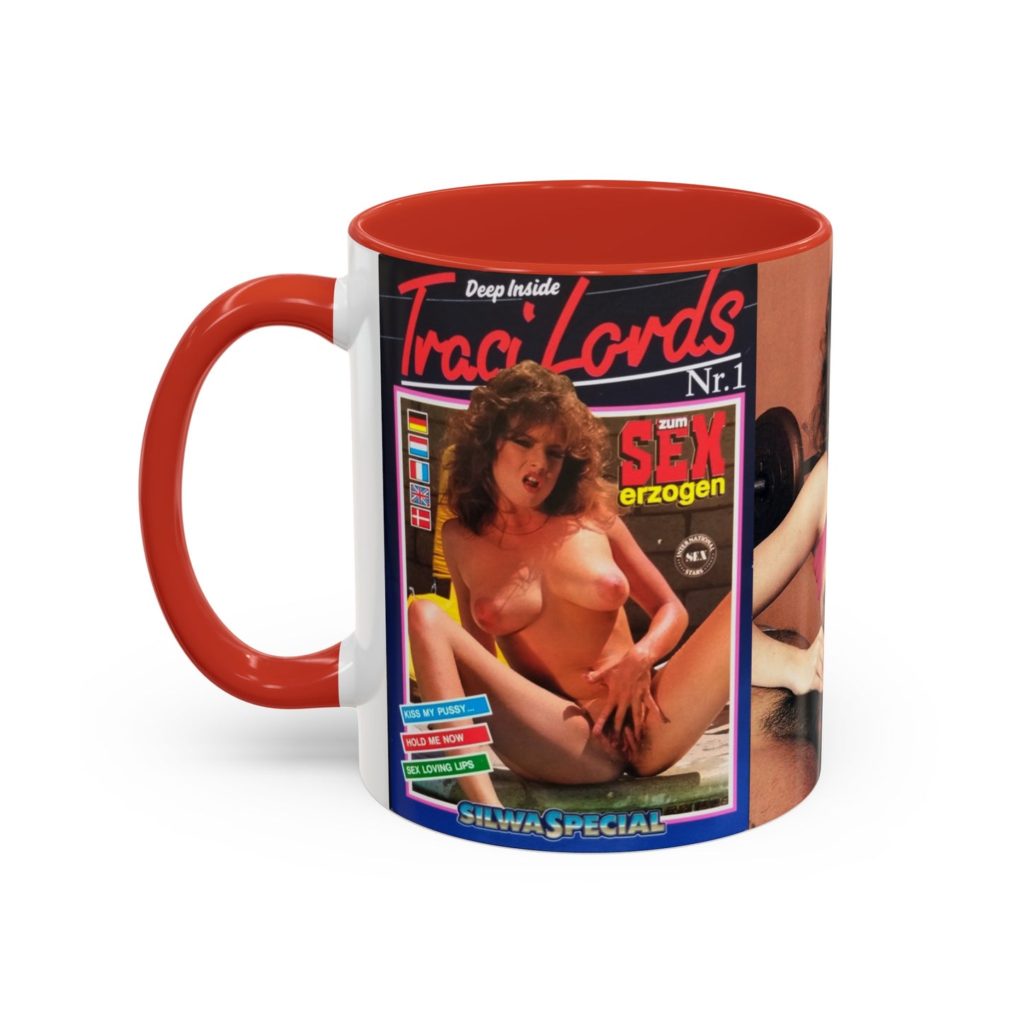 Accent Coffee Mug (11, 15oz) Traci Lords Nude Naked Retro Fuck Sex