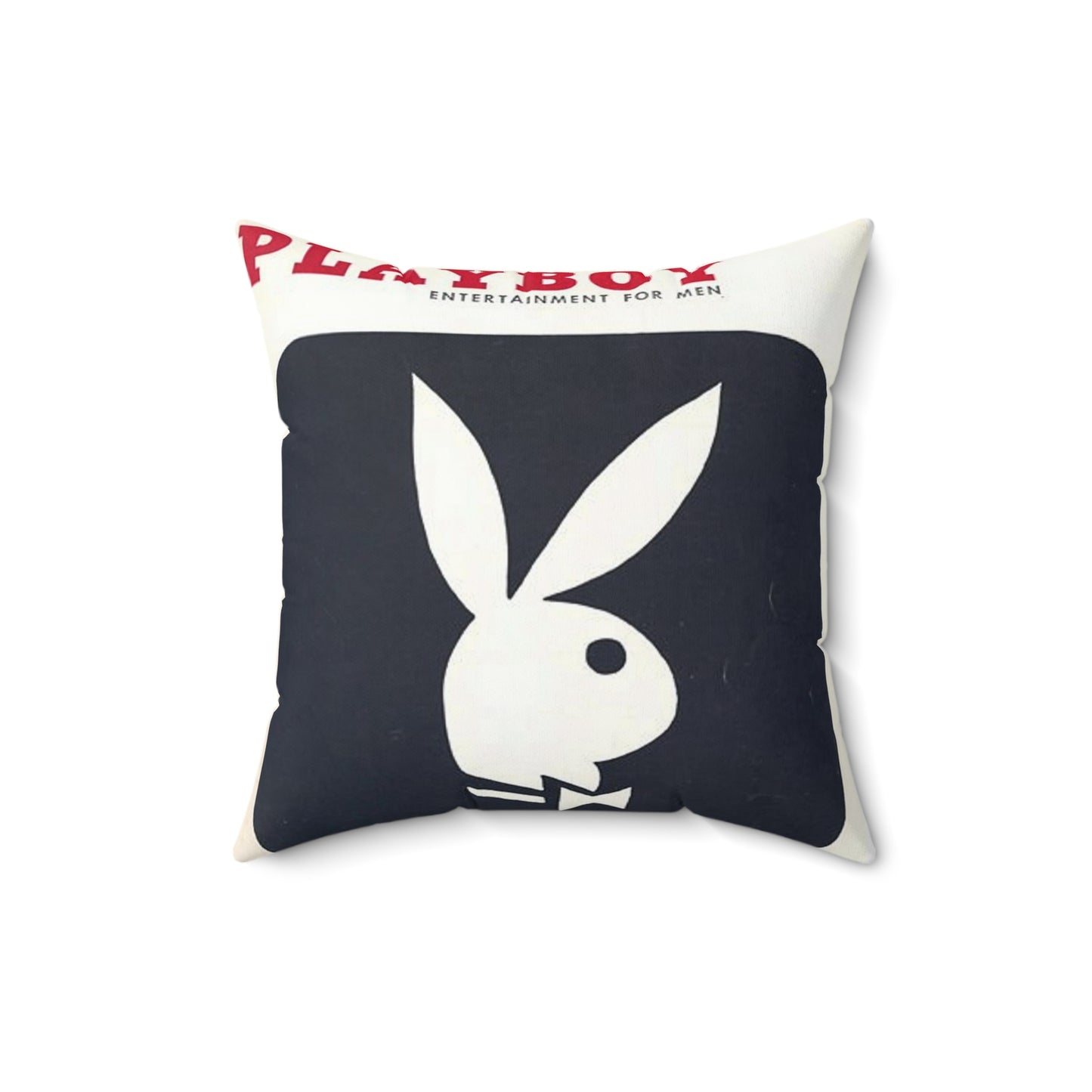 Spun Polyester Square Pillow Playboy Cover April 1956