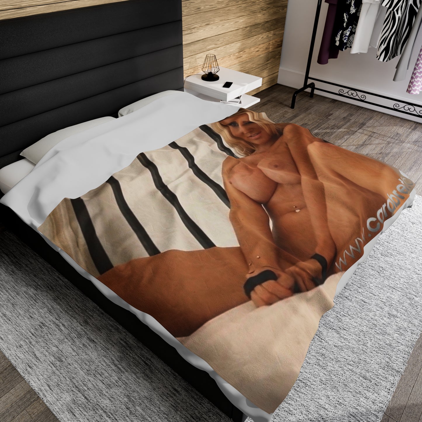 Velveteen Plush Blanket Sexy Naked Nude Pornstar