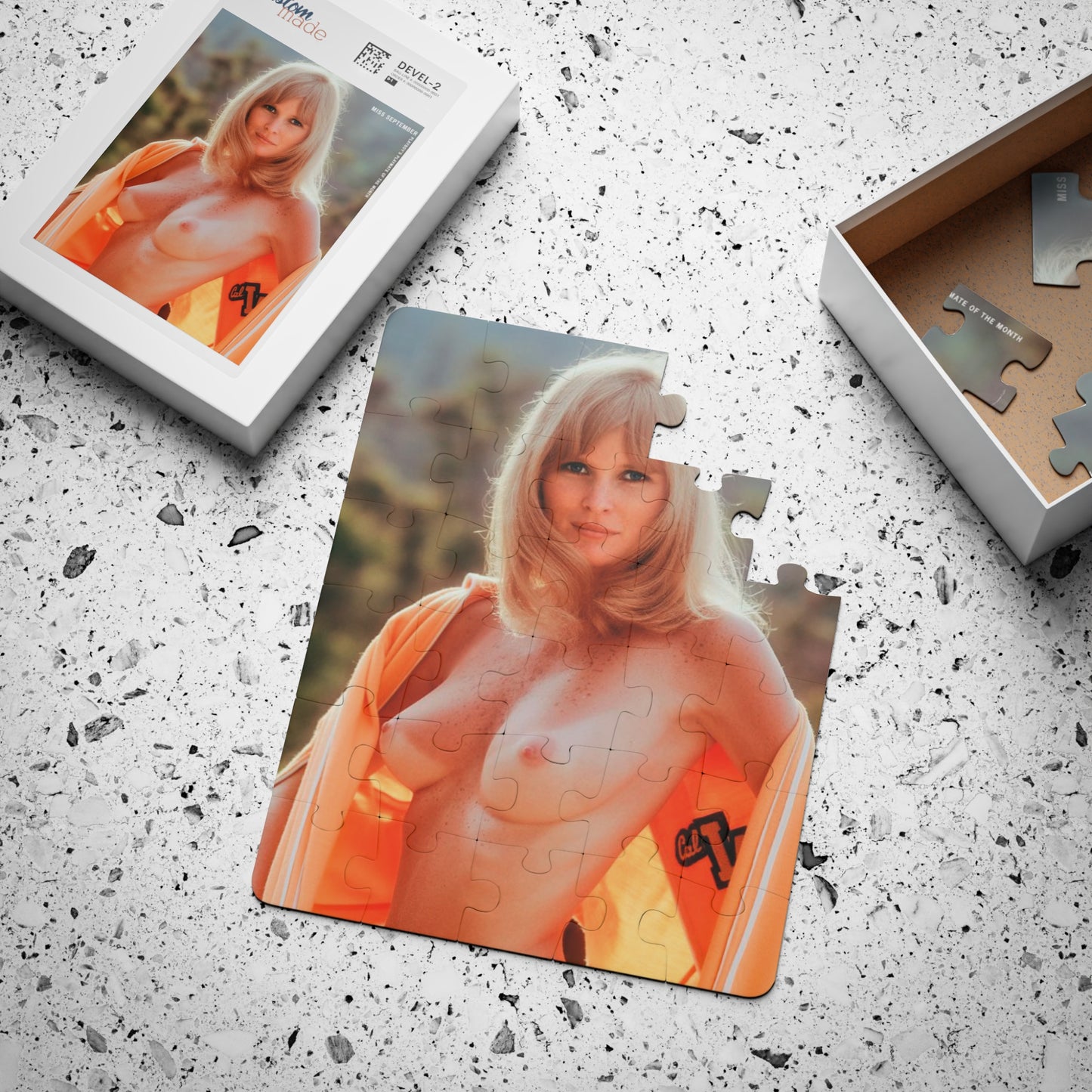 Puzzle, 30-Piece Playboy Playmate September 1973 Geri Glass