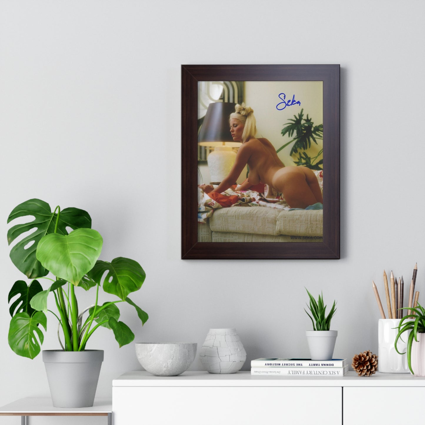 Framed Vertical Poster Porn Star Seka Nude