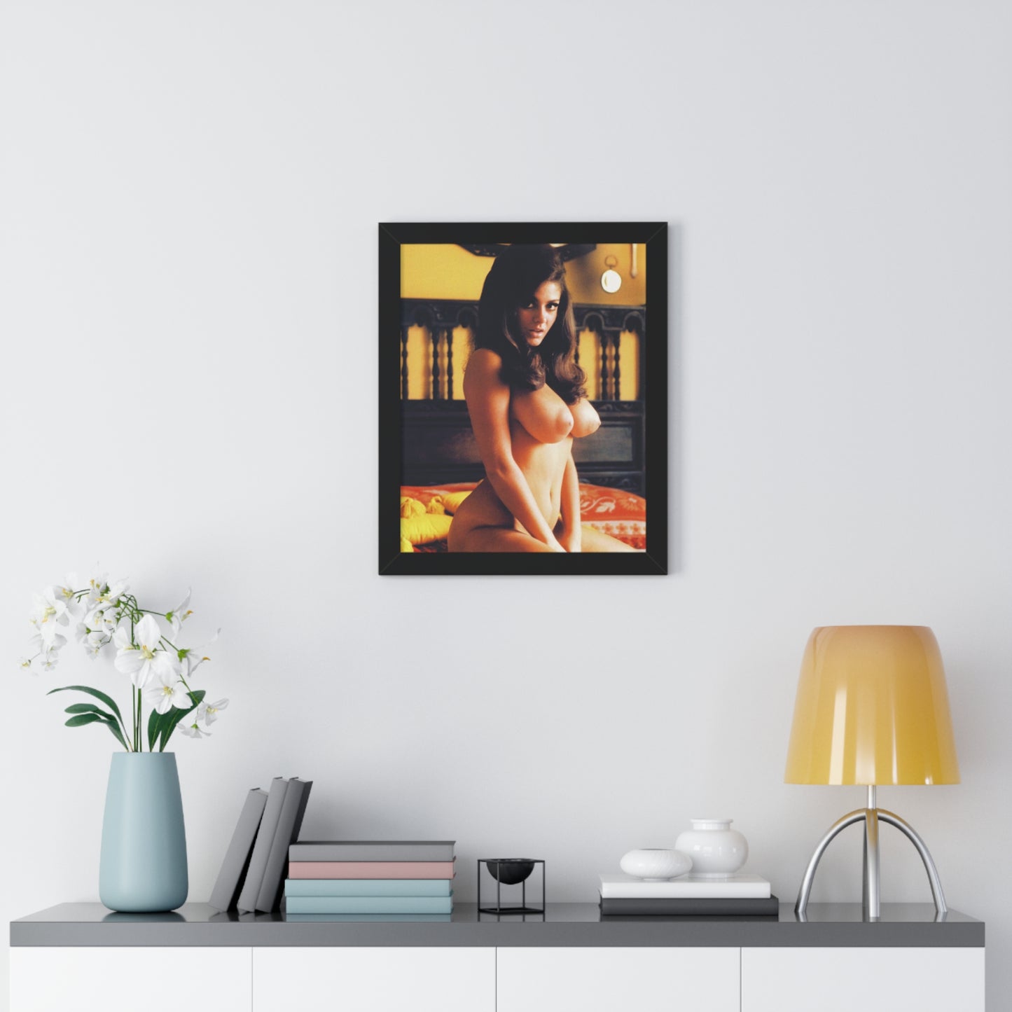 Framed Vertical Poster Playmate Cynthia Myers Nude