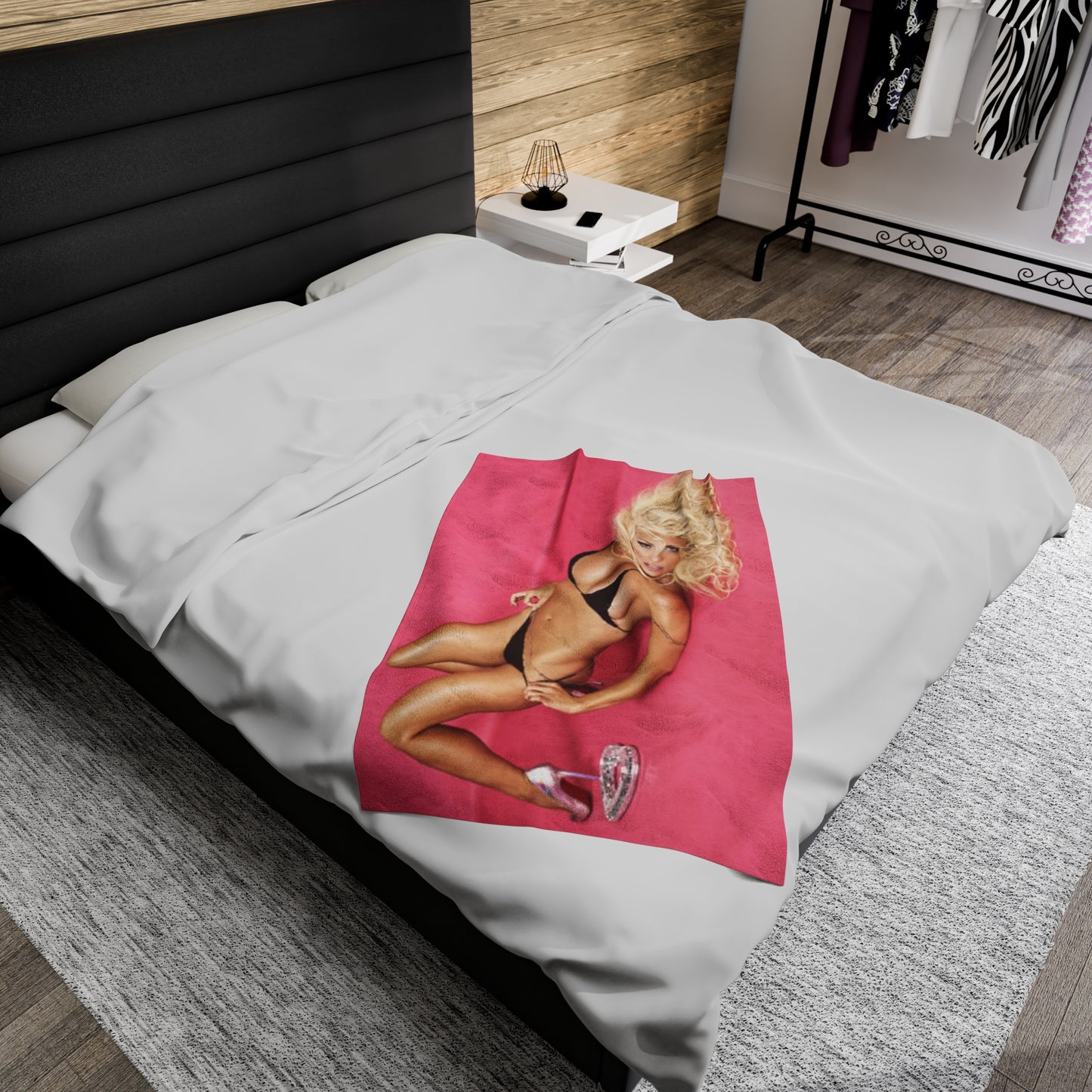 Velveteen Plush Blanket Pamela Anderson