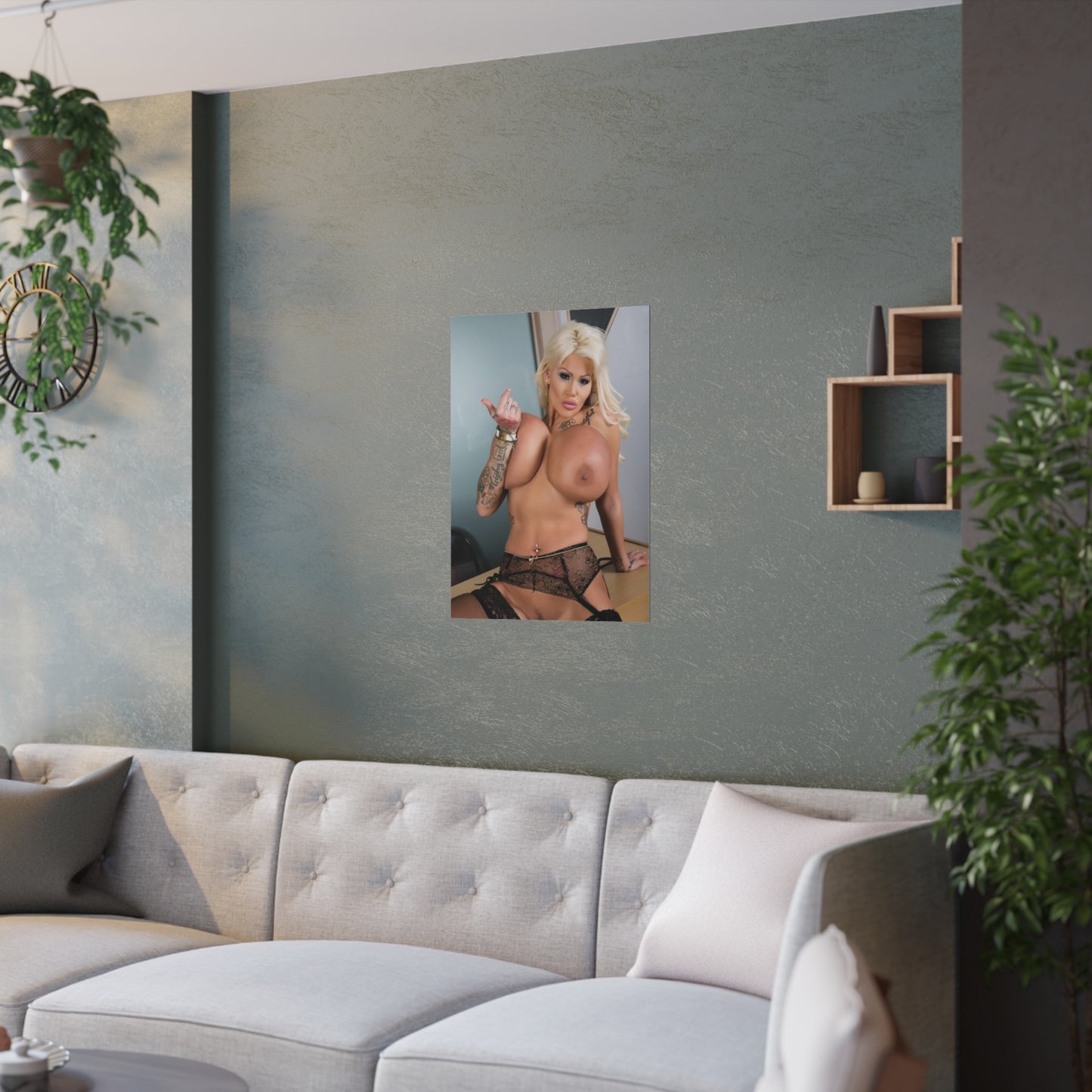 Satin Posters (210gsm) Busty Candy Charms Nude