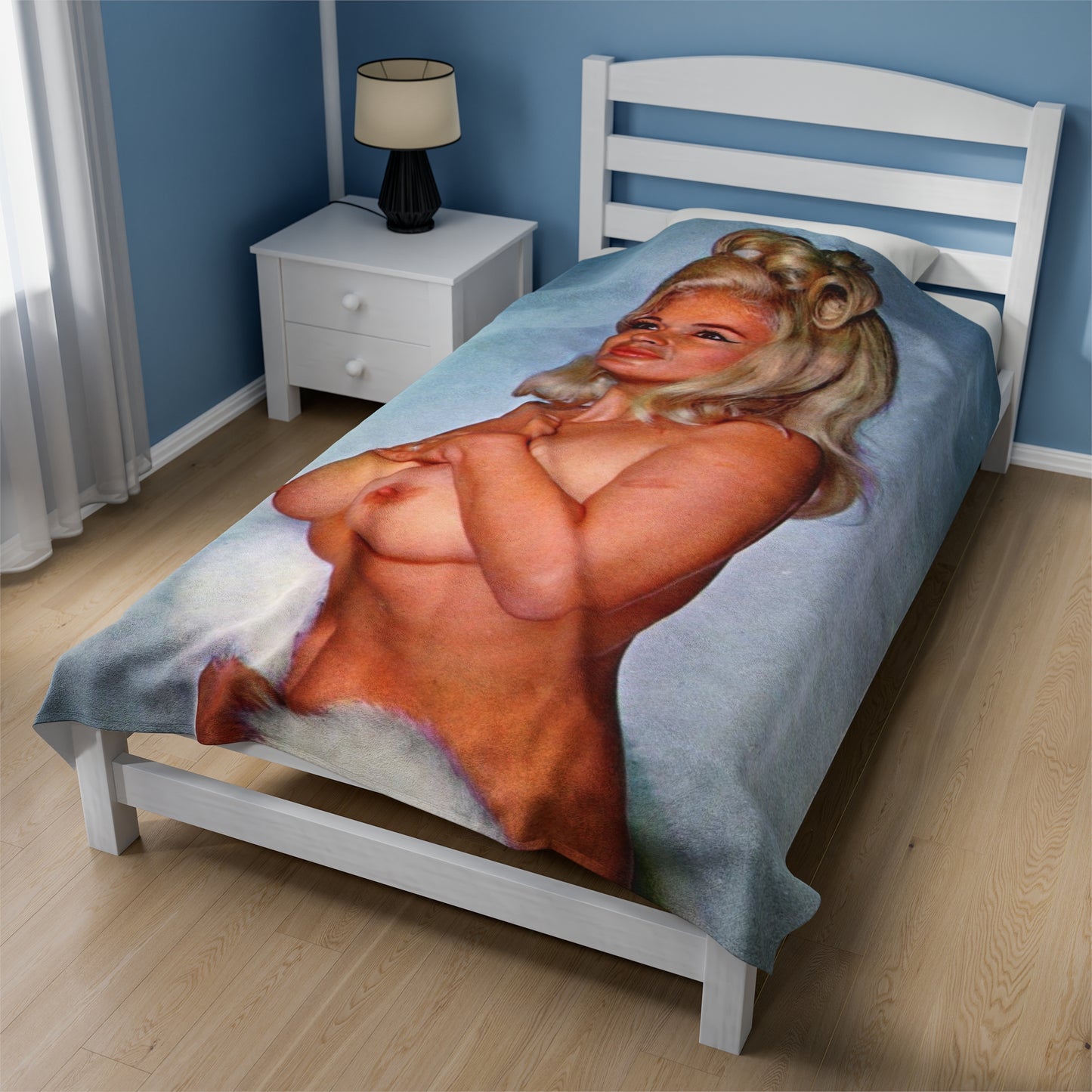 Velveteen Plush Blanket Jayne Mansfield Nude