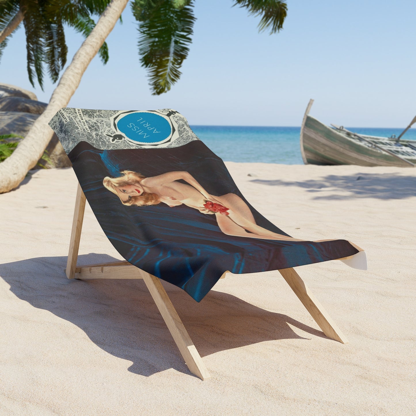 Beach Towel Playboy Playmate April 1954 Marilyn Waltz