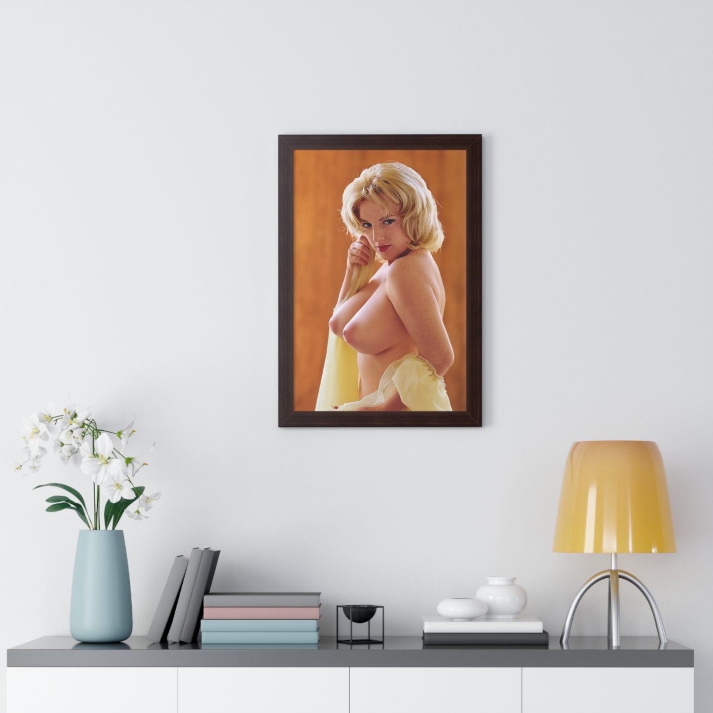 Framed Vertical Poster Playboy Playmate March 1962 Pamela Gordon