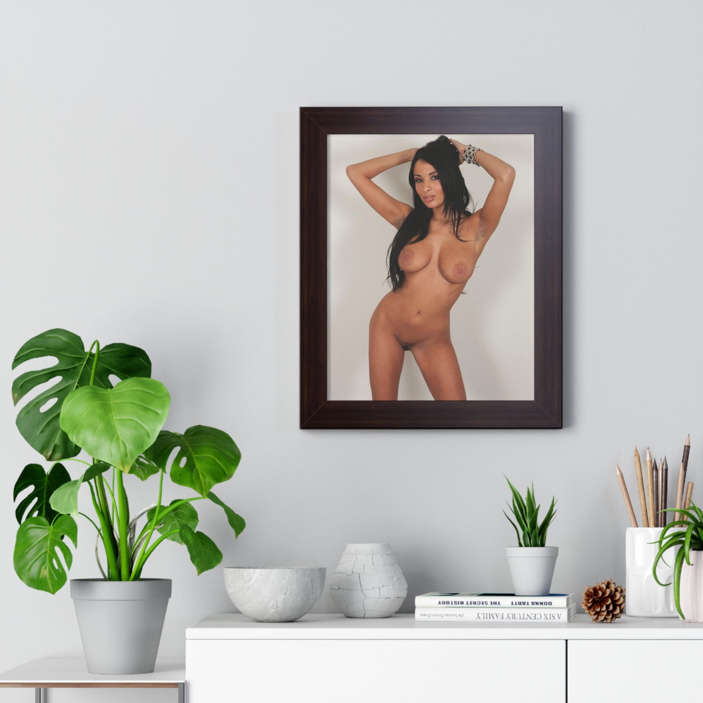 Framed Vertical Poster Pornstar Anissa Kate Nude