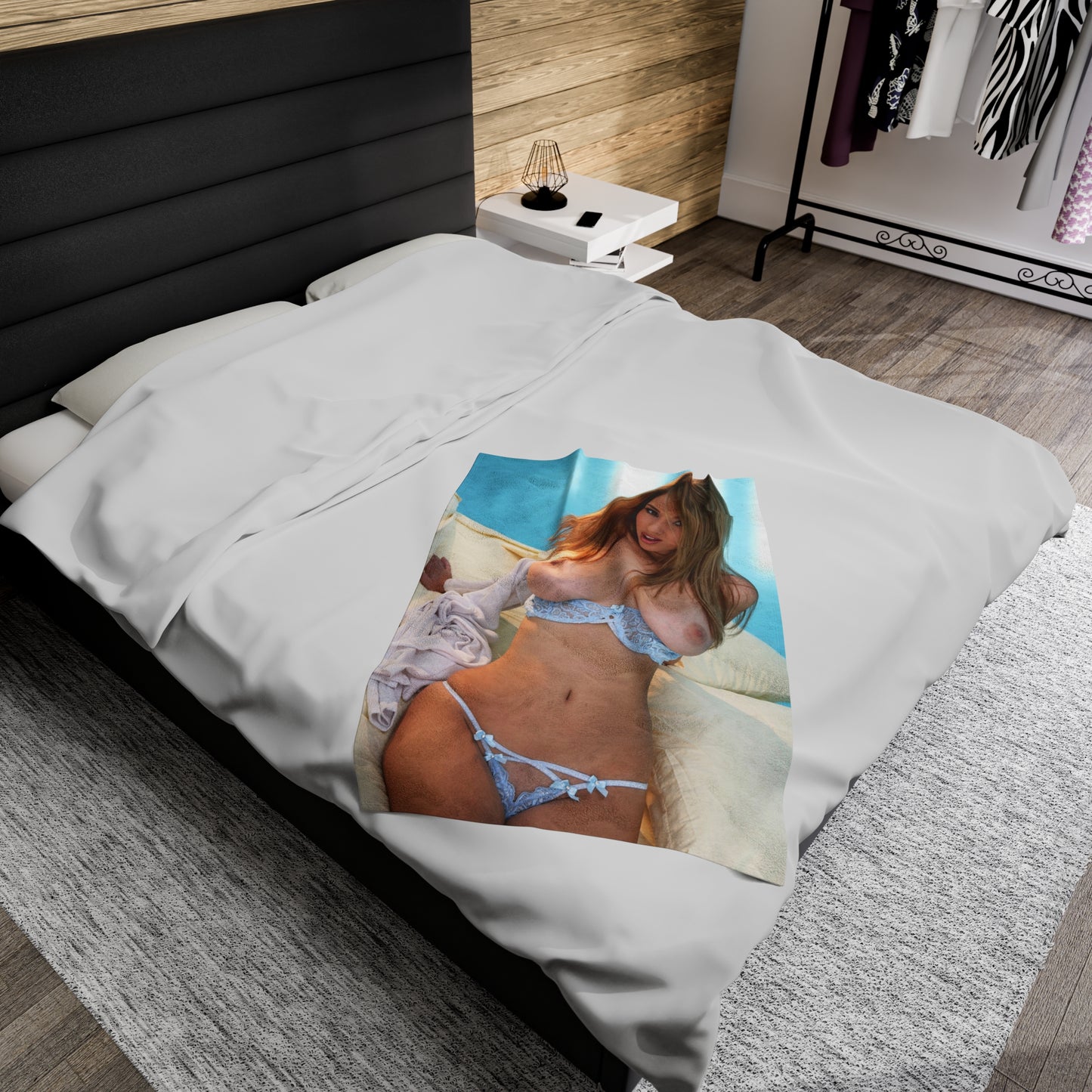 Velveteen Plush Blanket Adult Star Shay Laren Nude