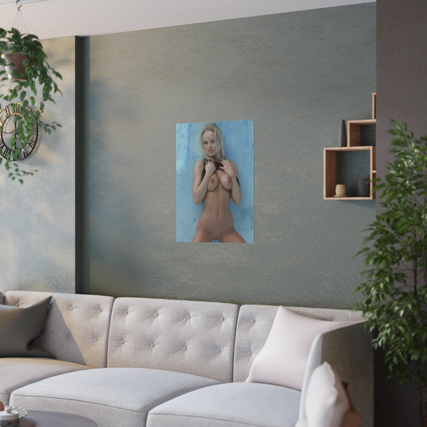 Satin Posters (210gsm) Retro Adult Star Sylvia Saint Nude
