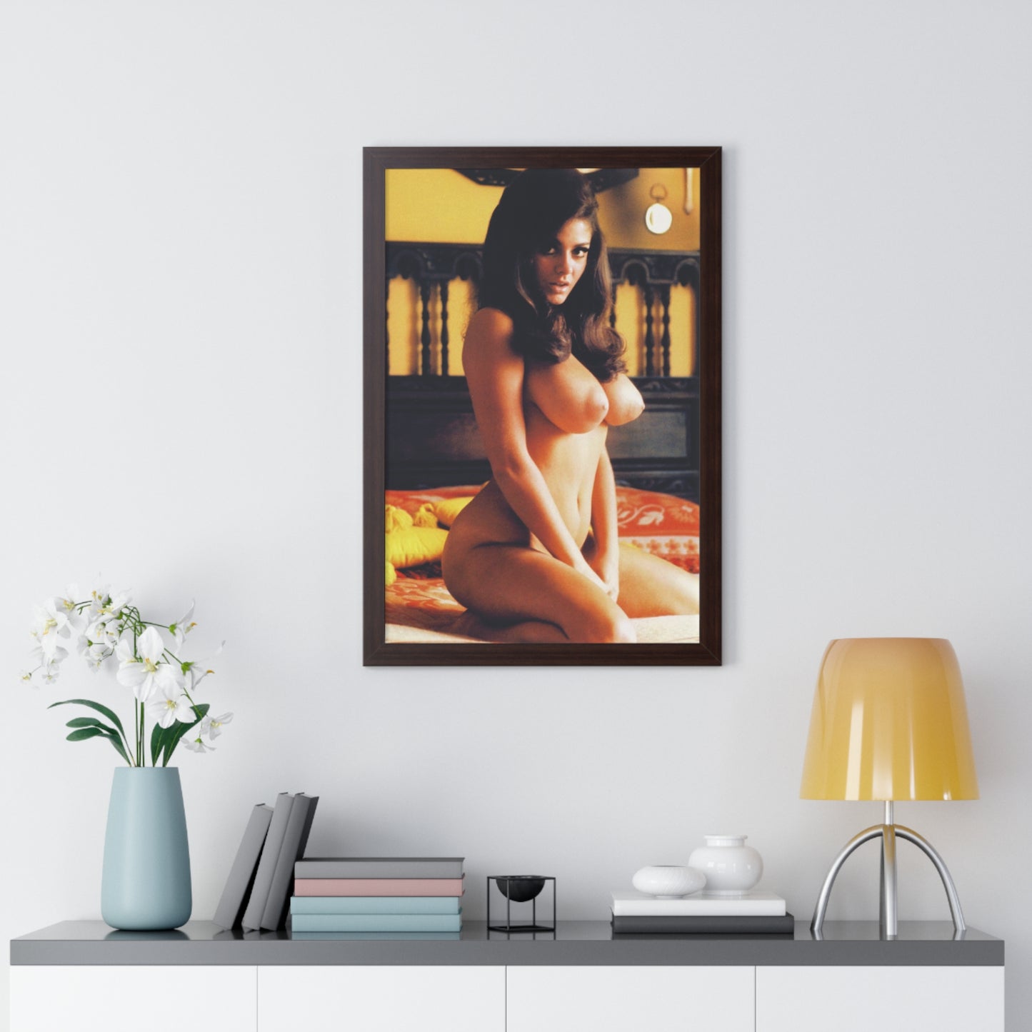 Framed Vertical Poster Playmate Cynthia Myers Nude