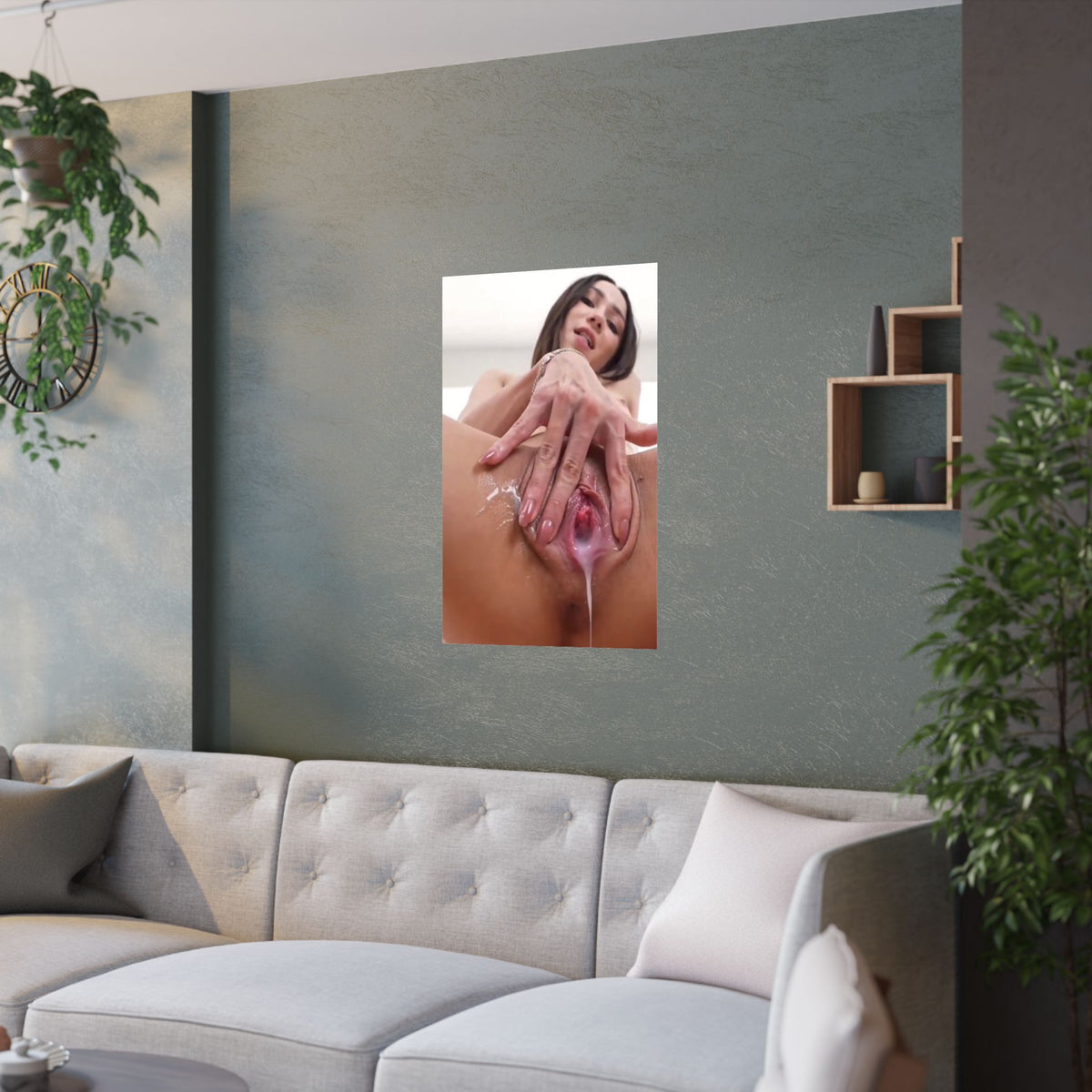 Satin Posters (210gsm) Cream Pied Asian Teen