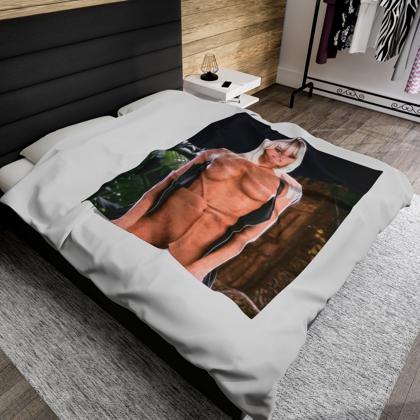 Velveteen Plush Blanket Retro Pornstar Elizabeth Ann Hilden Nude