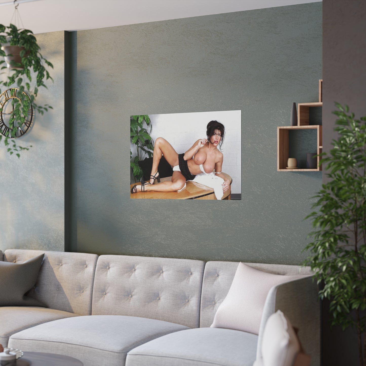 Satin Posters (210gsm) Retro Pornstar Holly Body Nude