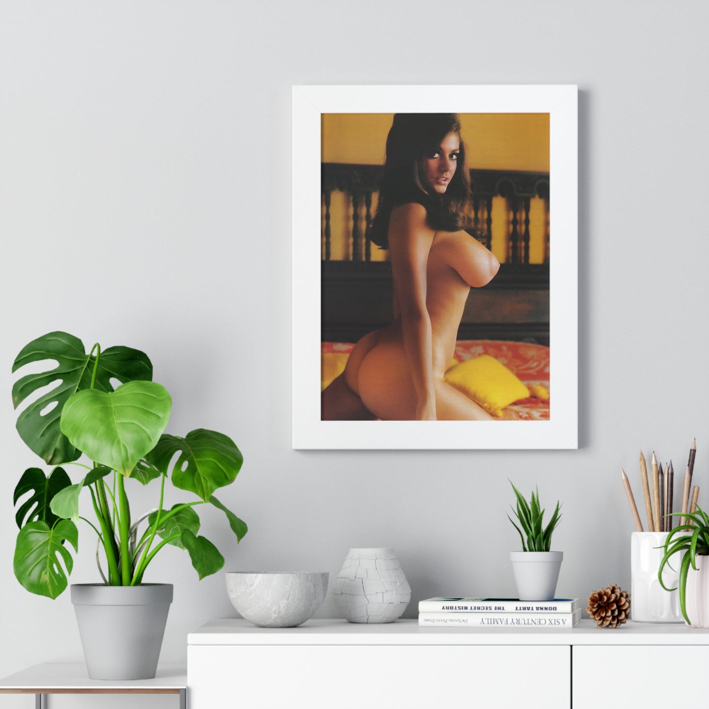 Framed Vertical Poster Playboy Playmate Cynthia Myers Nude