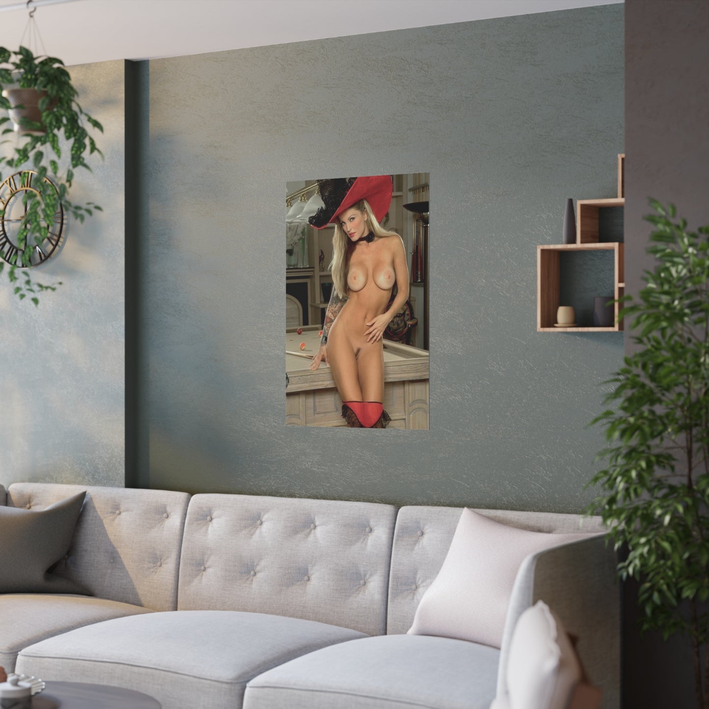 Satin Posters (210gsm) Retro Adult Star Janine Lindenmulder Nude