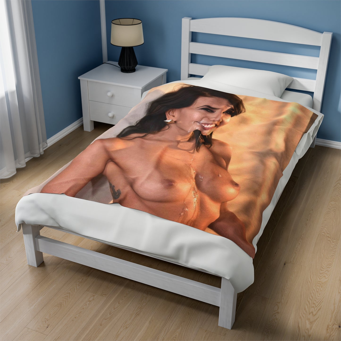 Velveteen Plush Blanket Janice Griffith Nude