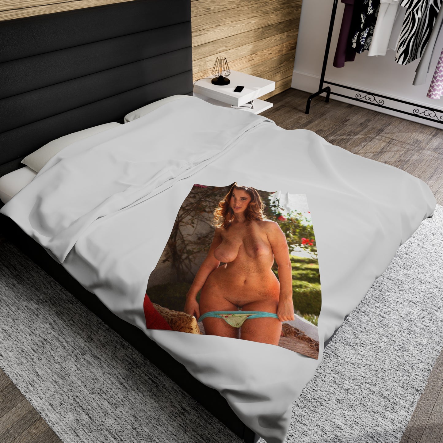 Velveteen Plush Blanket Adult Star Shay Laren Nude