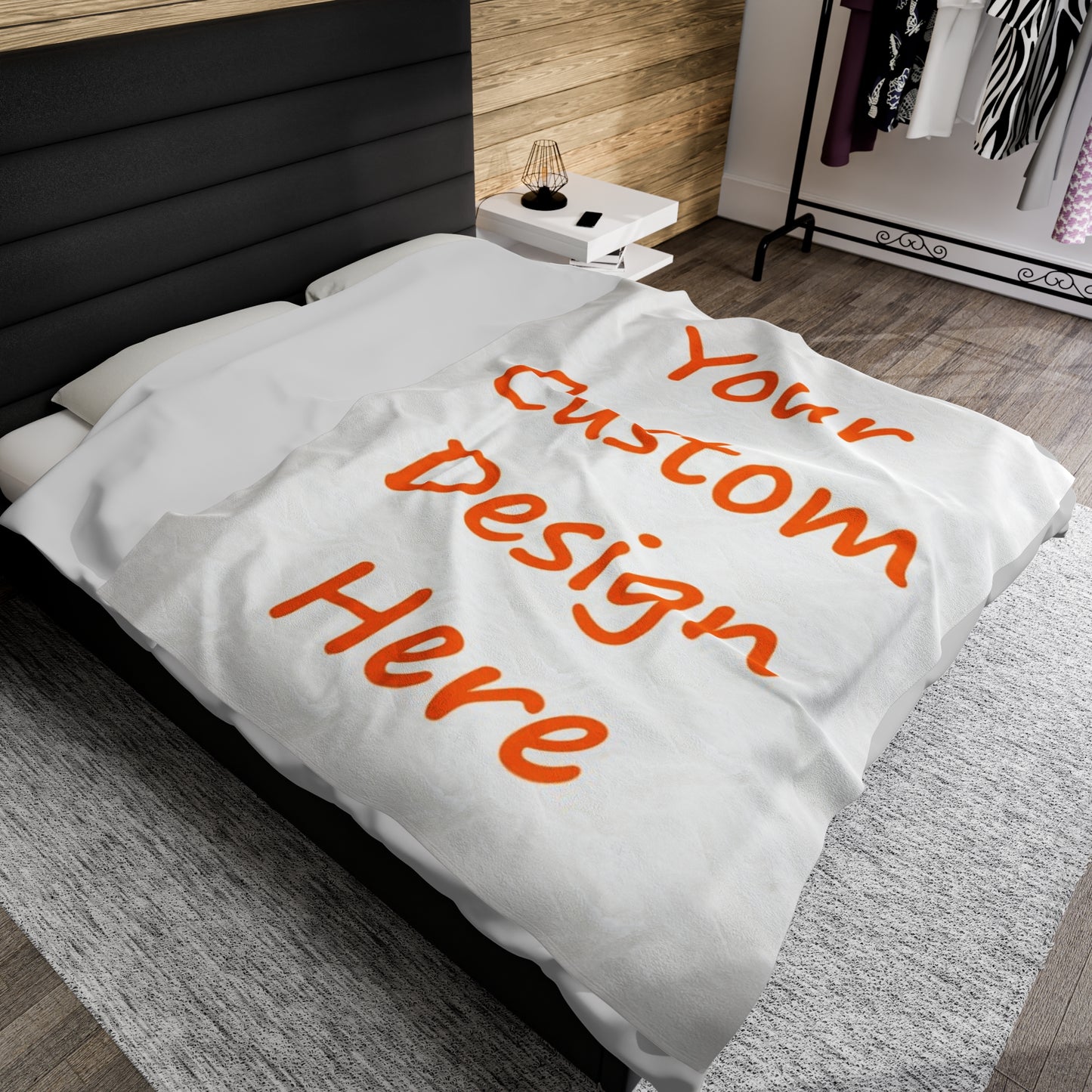 Velveteen Plush Blanket Custom Purchase & Message Artwork! No Limits!