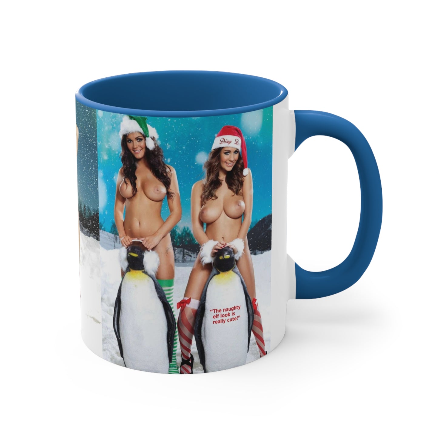 Accent Coffee Mug, 11oz Nude Christmas Pornstars