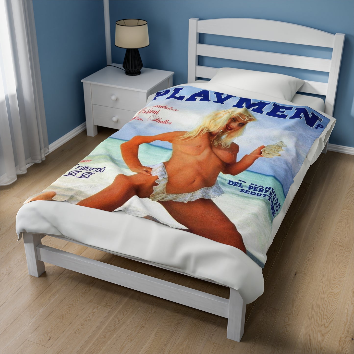 Velveteen Plush Blanket Retro Porn Star Cicciolina (Ilona Staller) Nude