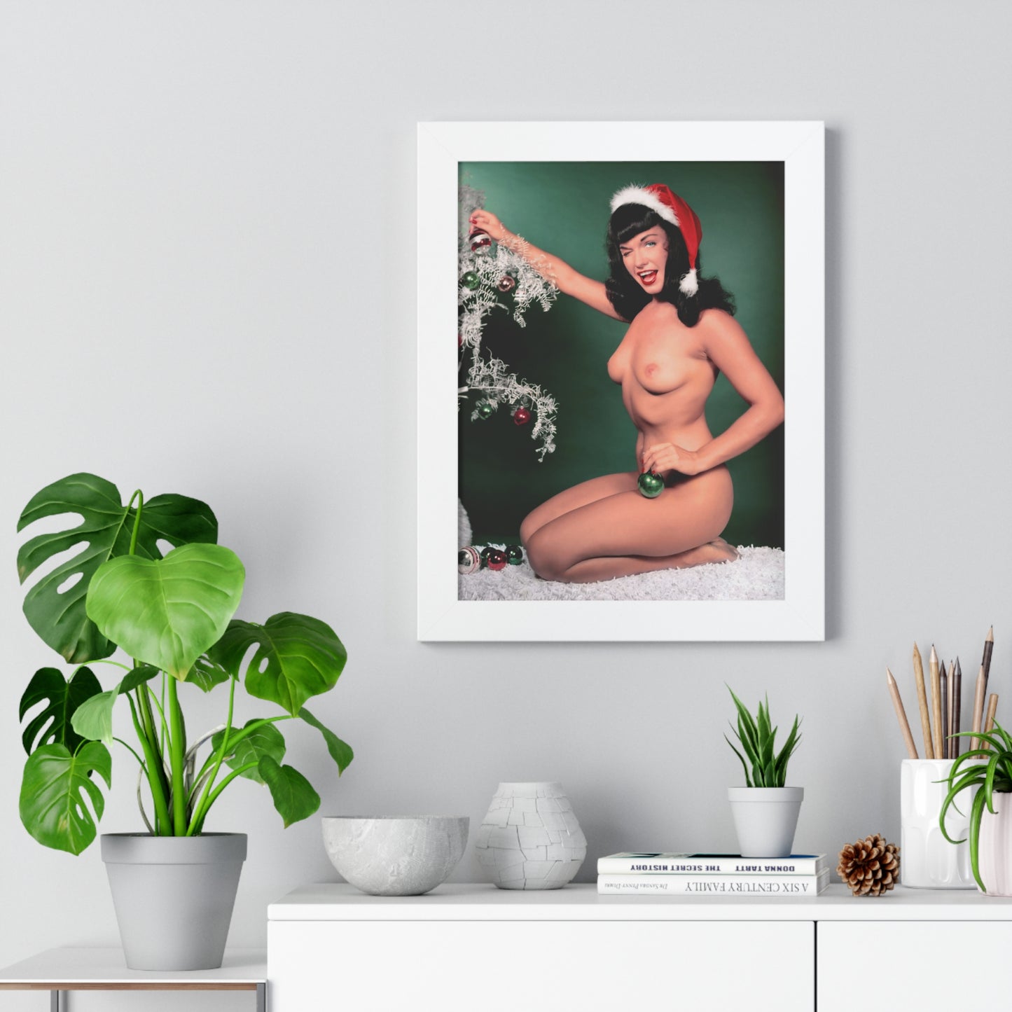 Framed Vertical Poster Playboy Playmate January 1955 Bettie Page