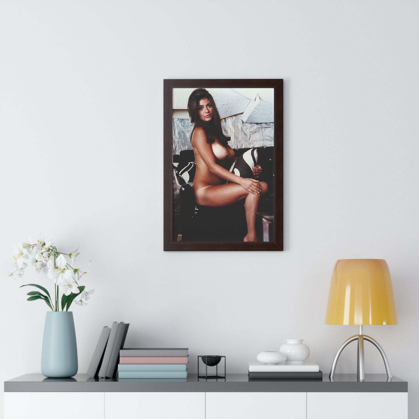 Framed Vertical Poster Playboy Playmate Cynthia Myers Nude