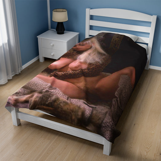 Velveteen Plush Blanket Porn Star Seka Nude