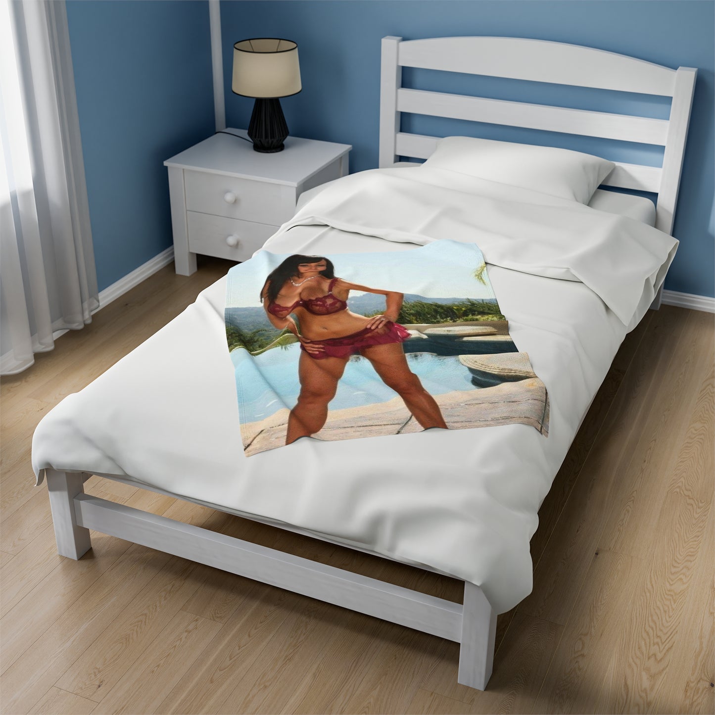 Velveteen Plush Blanket Lisa Ann Lingerie