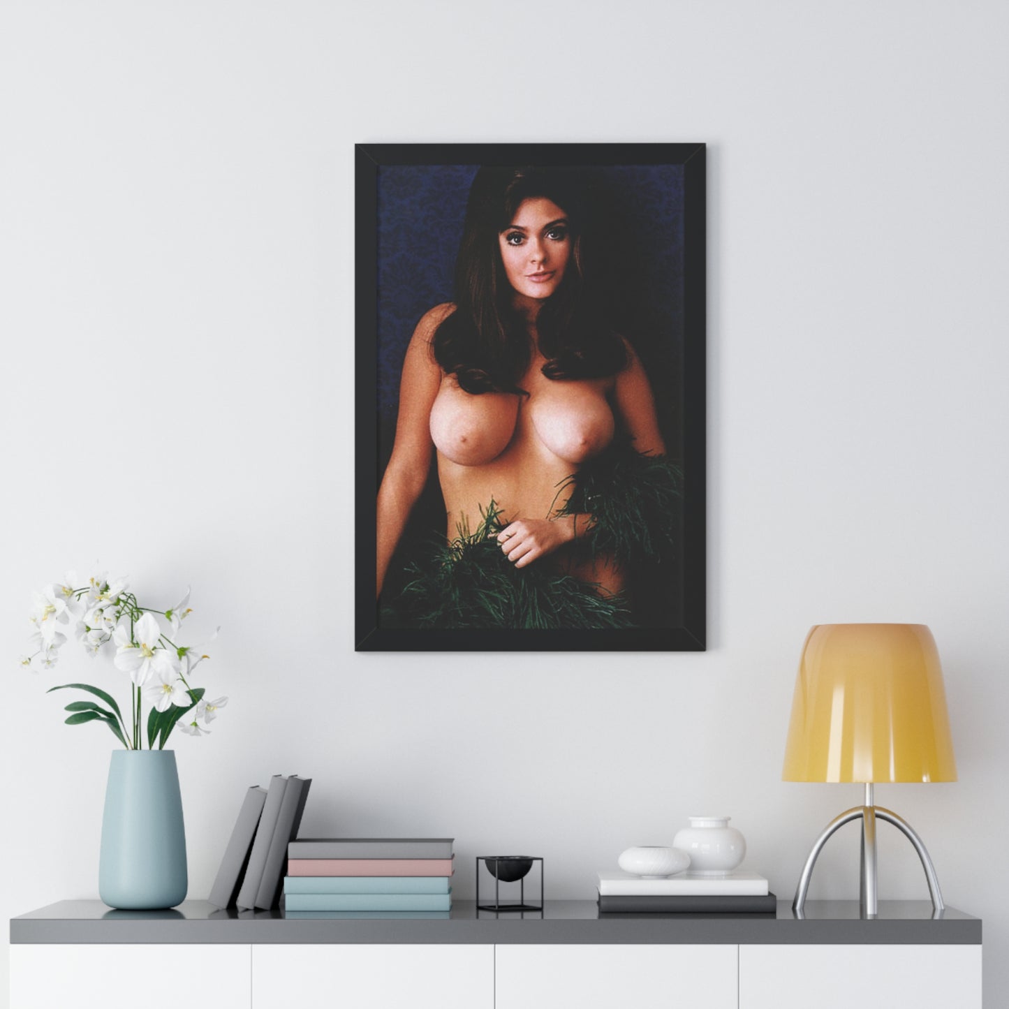 Framed Vertical Poster Playboy Playmate Cynthia Myers Nude