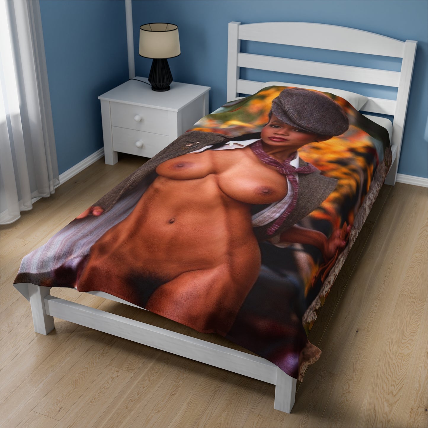 Velveteen Plush Blanket Playboy Playmate September 1985 Venice Kong