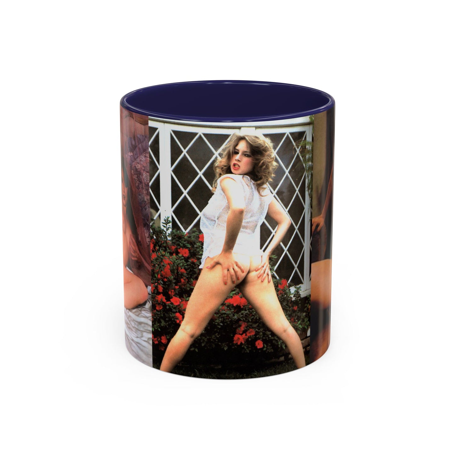 Accent Coffee Mug (11, 15oz) Retro Pornstar Traci Lords Nude