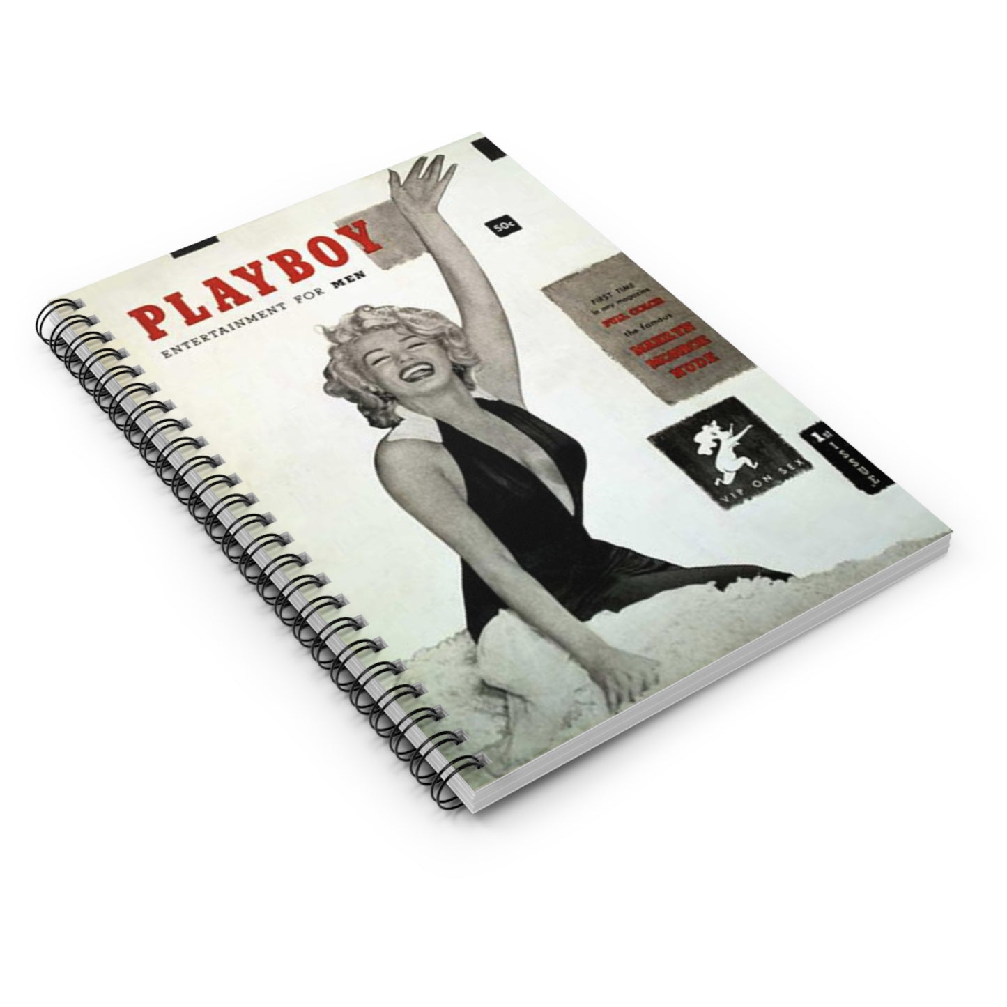 Spiral Notebook - Ruled Line Playboy Cover December 1953 Marilyn Monroe