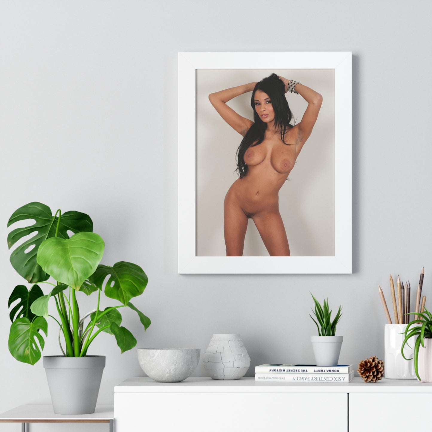 Framed Vertical Poster Pornstar Anissa Kate Nude