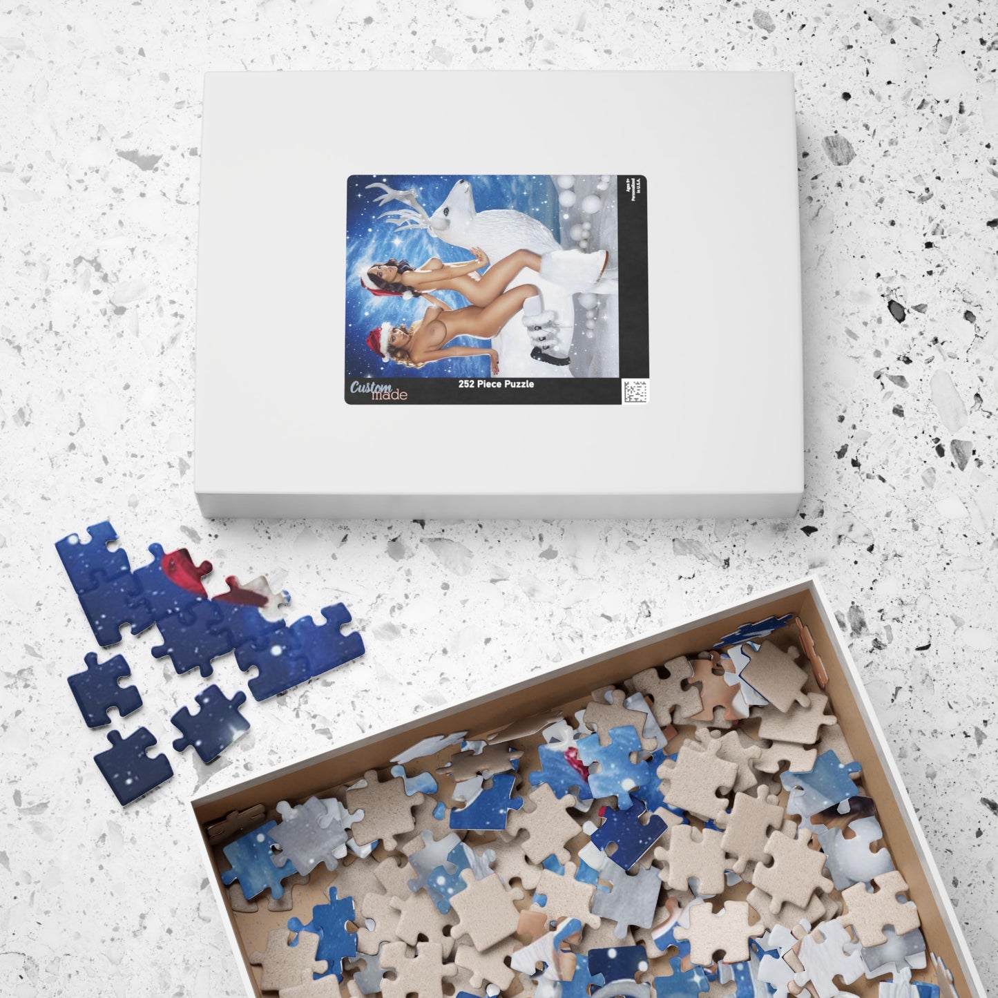 Puzzle (110, 252, 500, 1014-piece) Sexy Nude Christmas Girls