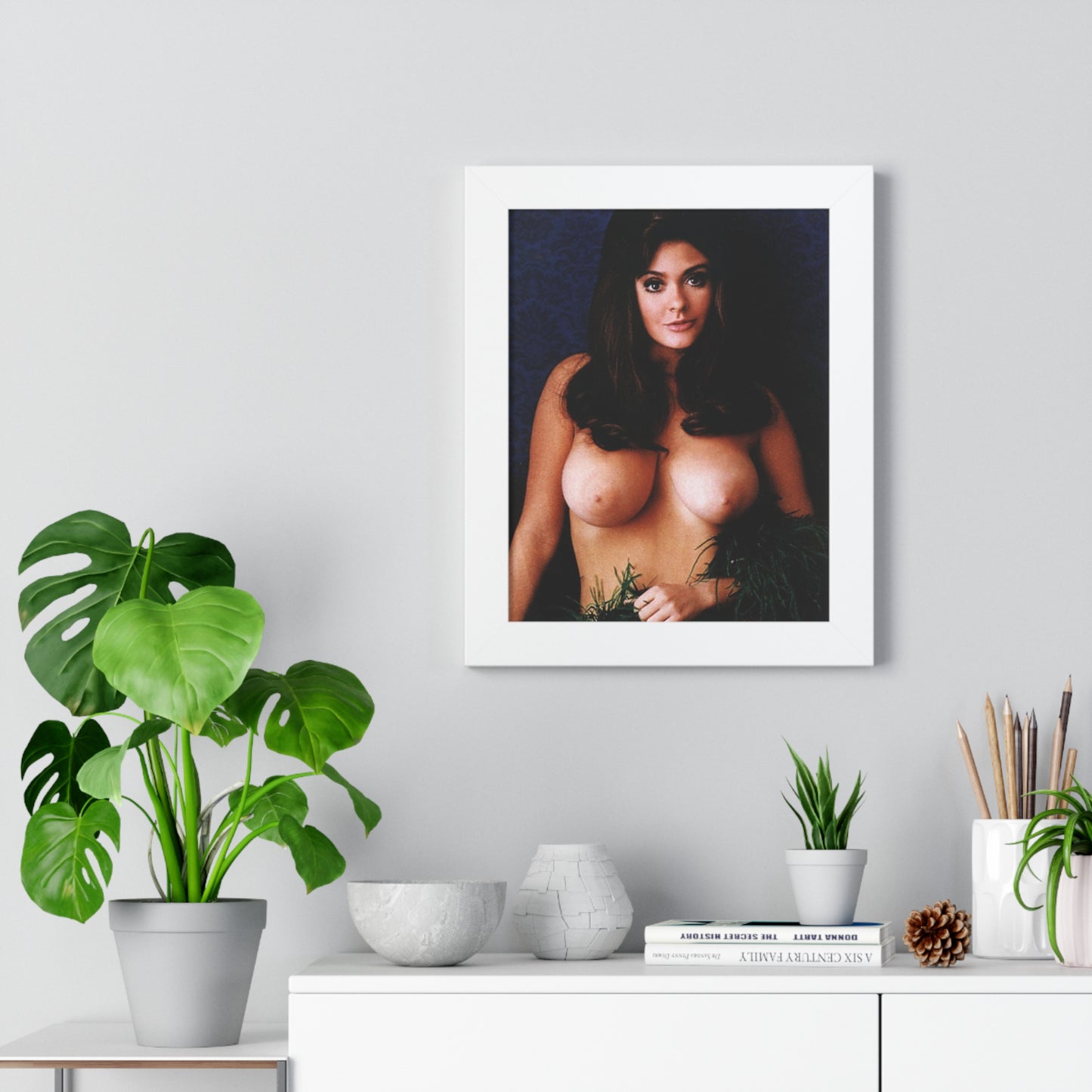 Framed Vertical Poster Playboy Playmate Cynthia Myers Nude