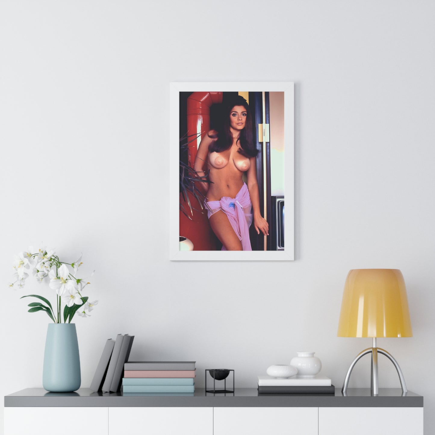 Framed Vertical Poster Playboy Playmate Cynthia Myers nude