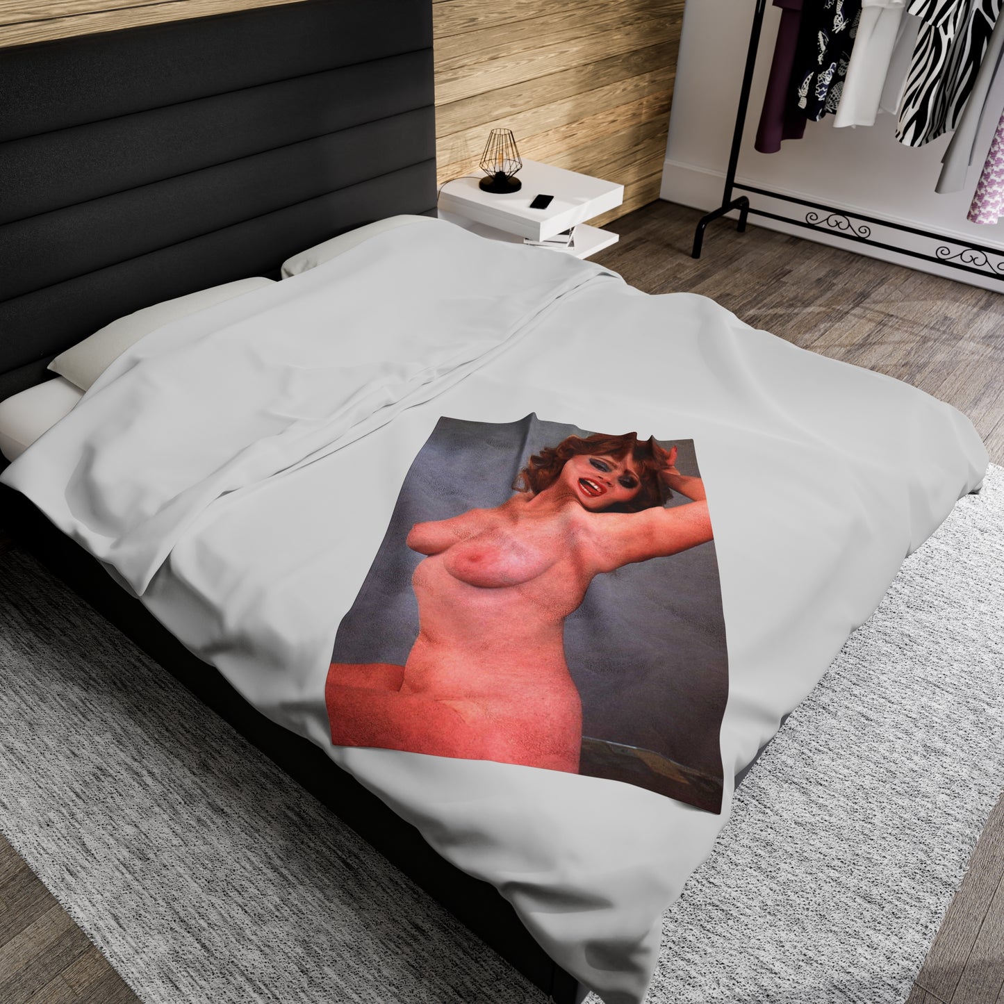 Velveteen Plush Blanket Retro Pornstar Lisa De Leeuw Nude