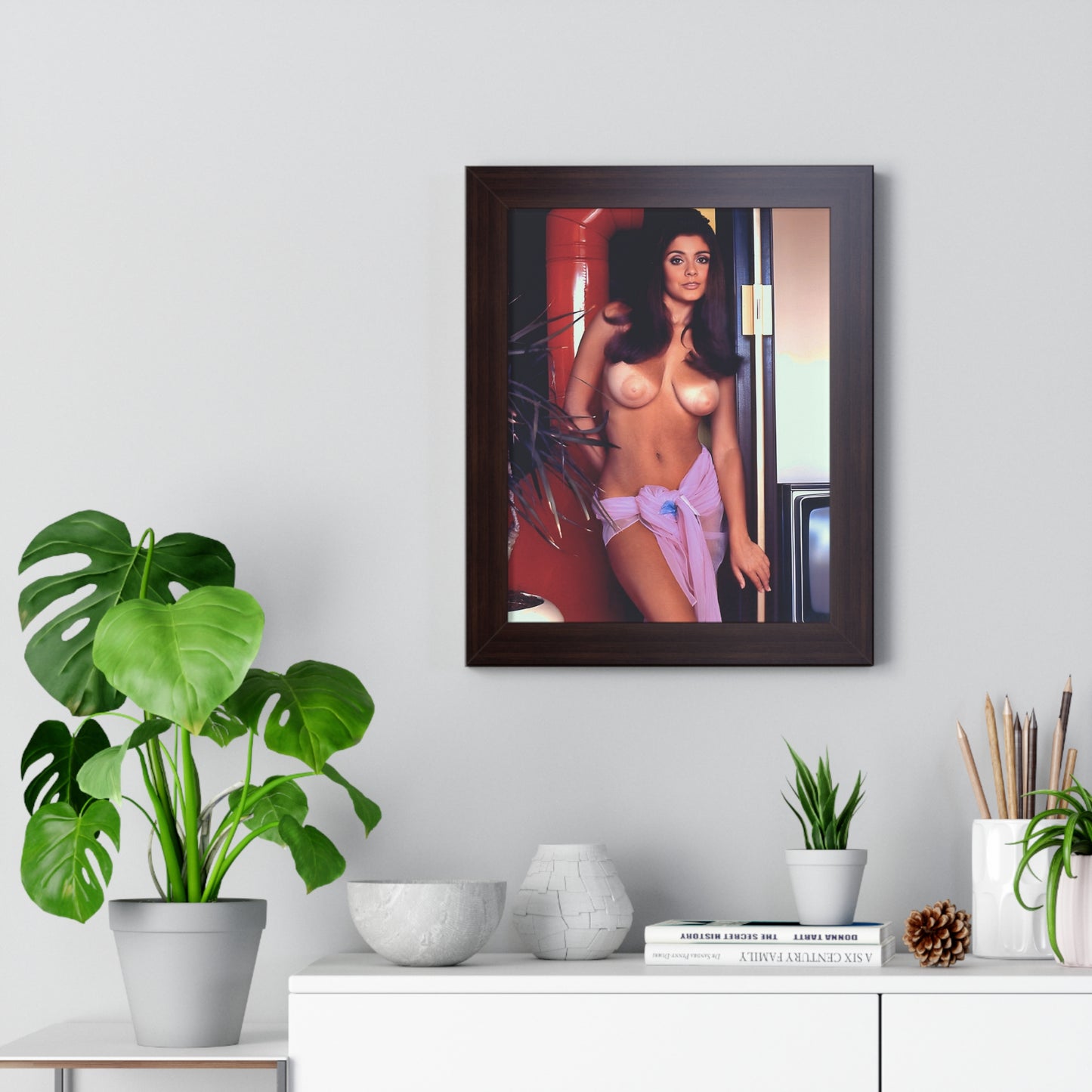 Framed Vertical Poster Playboy Playmate Cynthia Myers nude